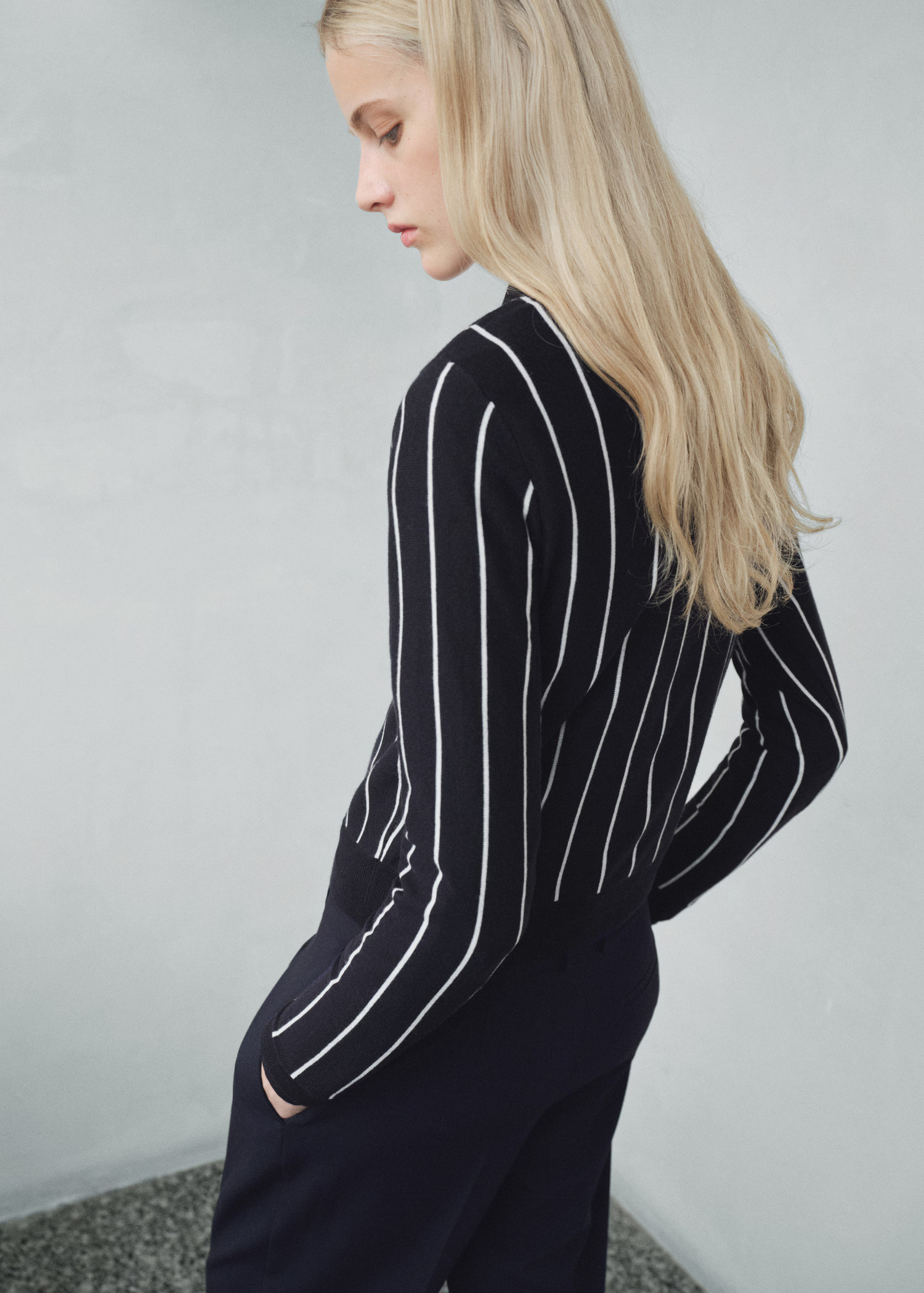 Striped polo-neck sweater - Women | MANGO USA | Mango (US/MX/AU)