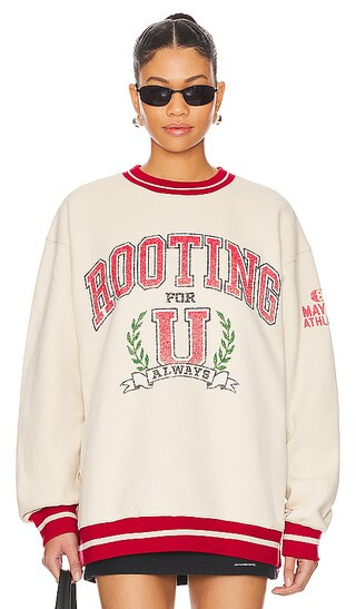 Rooting For U Sweatshirt in Tan | Revolve Clothing (Global)