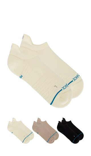 Stance Back To The Mid Tab 3 Pack Socks in Cream. - size S | Revolve Clothing (Global)