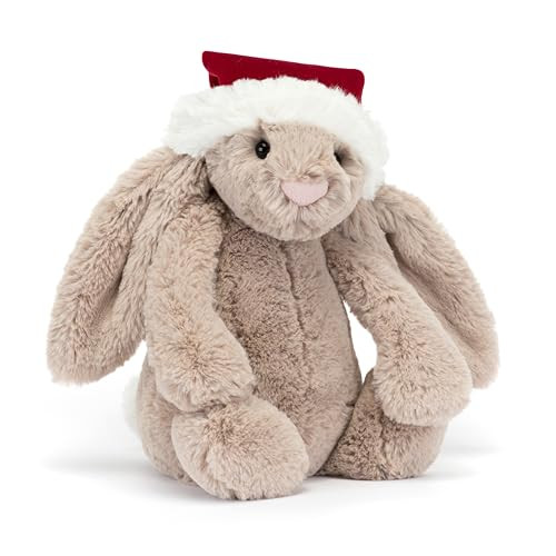 Jellycat Bashful Christmas Bunny Stuffed Animal, Medium 12 inches | Rabbit & Bunny Plush Toy | Classic Children's Gift | Amazon (US)