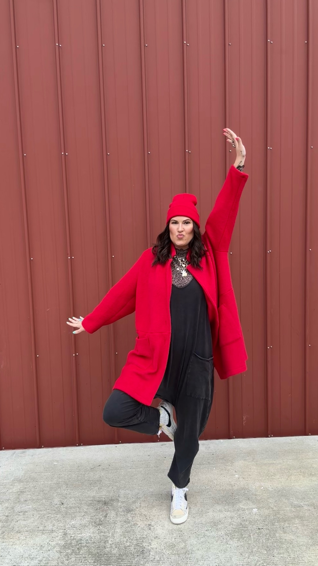 If Santa needs a stylish backup… I’m available. 🎅🏻💋

Okay but LISTEN… this red coat?? Ain’t she a beaut, Clark?! A literal treasure-hunt win from last year. Let this be your sign to go dig around in a thrift shop because the good pieces are waiting for you, I swear.
Cheetah + red just do something to my soul (like 🐆🫱🏼‍🫲🏽❤️ … they just get each other). I layered the tees (true size L in both) because apparently I’m into being warm and Mother Nature isn’t.
And yes, I’ve got leggings under this jumper because it’s December and I unfortunately do not live on a tropical island… yet. (But hey… here’s to manifesting it. 🥂🍹🙏🏼)
This jumper’s a year-round fave (sized down 1 to M), and obviously I stacked the necklaces because they fix everything.

Okay I’m done rambling, go be cute today. Find something small that makes ya happy. And remember, the world is better with you in it! Winter Candy Apple kisses, babes. 💋✨


#LTKTall #LTKootd #LTKFindsUnder50