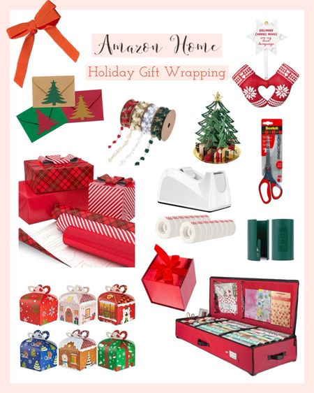 Holiday gift wrapping @AmazonHome 
🔑 wrapping papers, ribbons, bows, wrapping paper storage, hallmark 

#LTKHoliday #LTKhome