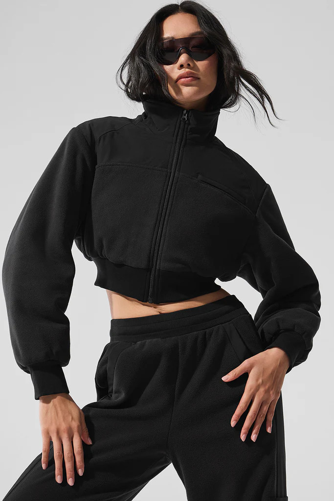 Polar Fleece Cropped Wintry Mix Jacket | Alo Yoga