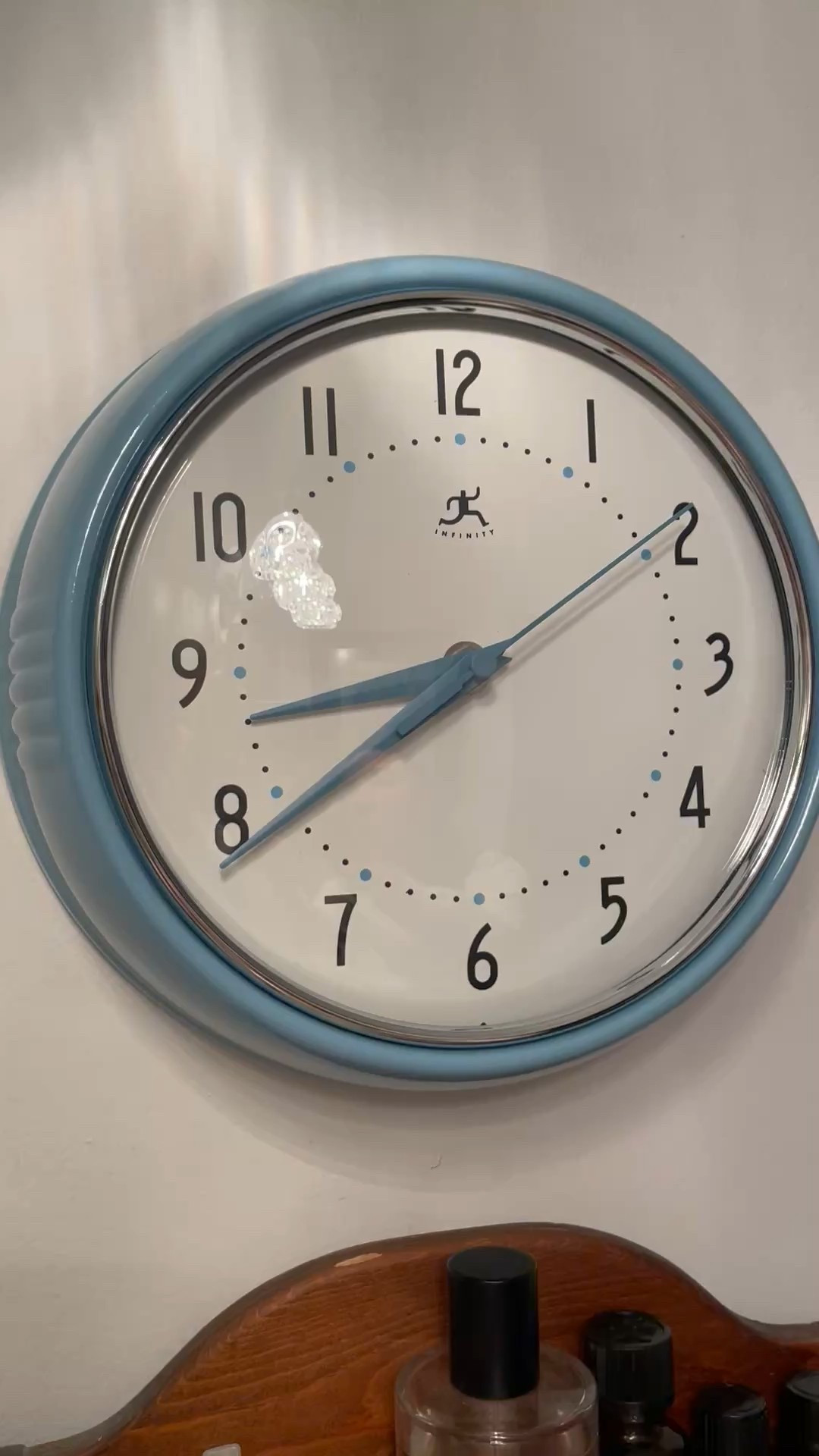The cutest blue wall clock you ever did see!!
Made of actual metal, this petite clock works well in a  kitchen, bathroom, or even bedroom space! It’s silent without any ticking with the sweeping motion of the second hand.
Comes in a variety of colors, too!

#LTKSeasonal #LTKFindsUnder50 #LTKHome