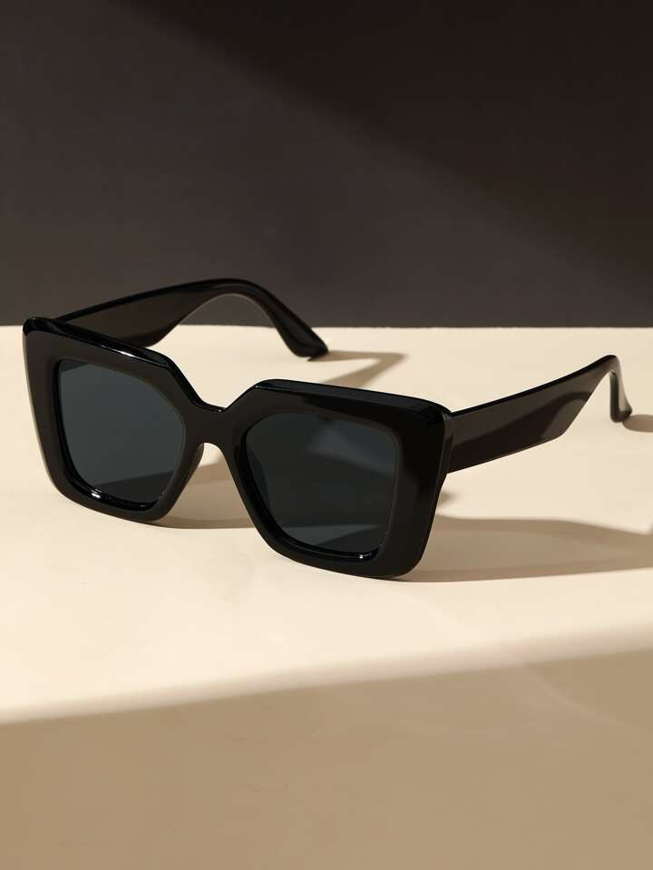 Geometric Frame Sunglasses Big Sunglasses Summer Beach Accessories | SHEIN