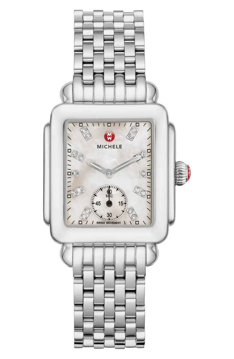 Deco Mid Diamond Dial Watch Head & Bracelet, 29mm | Nordstrom