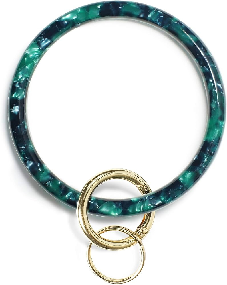 Heesch Bangle Key Ring Bracelet Keychain Key Ring Bracelet for Women, Acetate Circle Keyring for ... | Amazon (US)