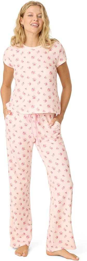 PJ Salvage womens [Amazon Exclusive] Airy Waffle Pajama 2-piece Pj Set | Amazon (US)