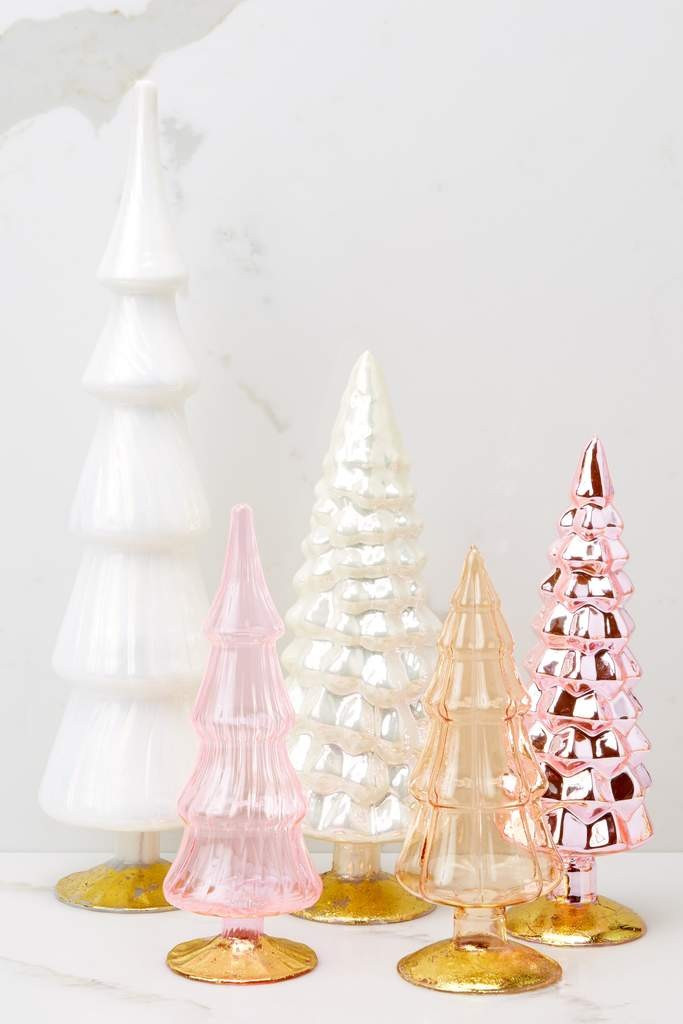 Christmas Cheer Light Pink Tree Decorative Set | Red Dress 