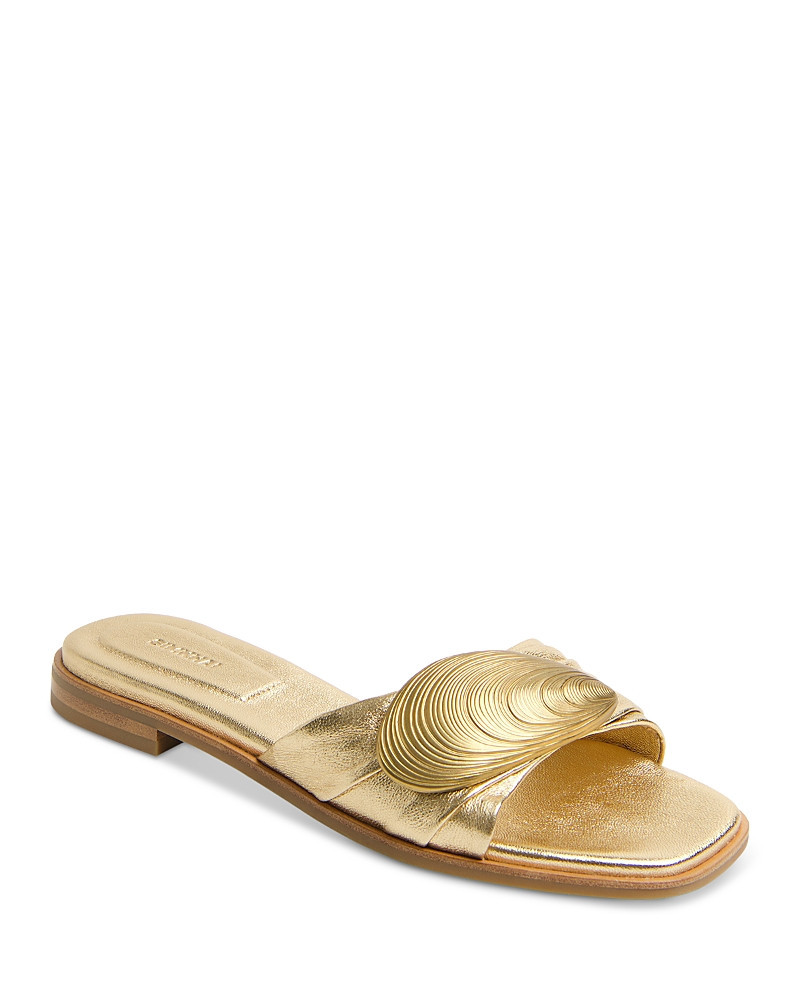 Simkhai Women's Gigi Metallic Gold Slides | Bloomingdale's (US)