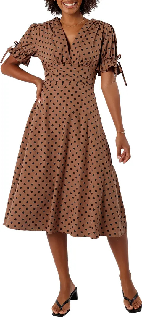 Charlie Polka Dot Cotton Midi Dress | Nordstrom