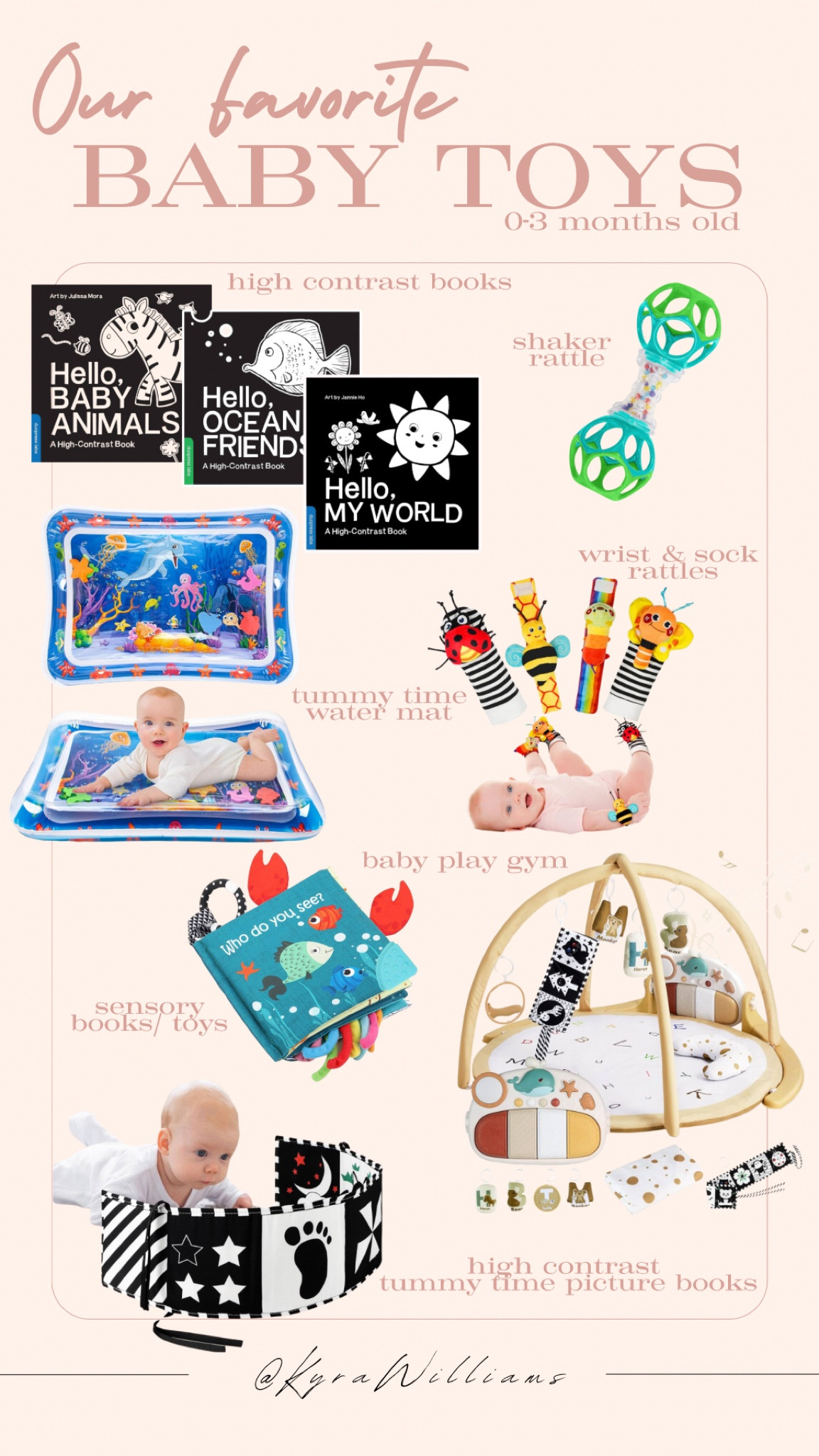 Our favorite & most used baby toys for our 2 month old! ✨

#babytoys #babyactivities #infanttoys #interactivebaby #infantlearning #tummytime #interactiveplay #newbornmama #infant #toys 