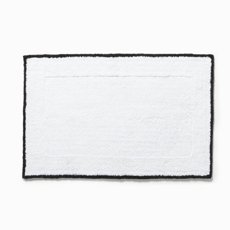 Capri Bath Mat Black/WhiteCB2 Exclusive Purchase now and we'll ship when it's available.    Esti... | CB2