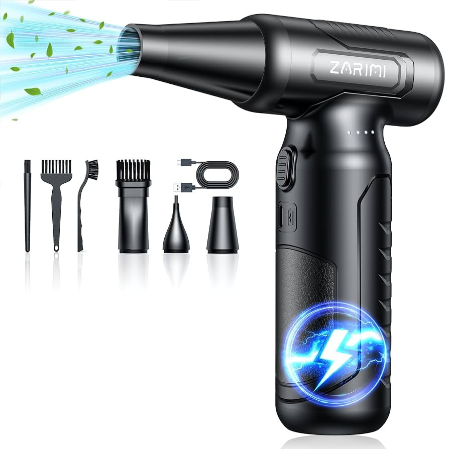 Electric Air Duster - 33,0000 RPM High-Speed Compressed Air Blower Gun, Rechargeable Mini Turbo J... | Amazon (US)