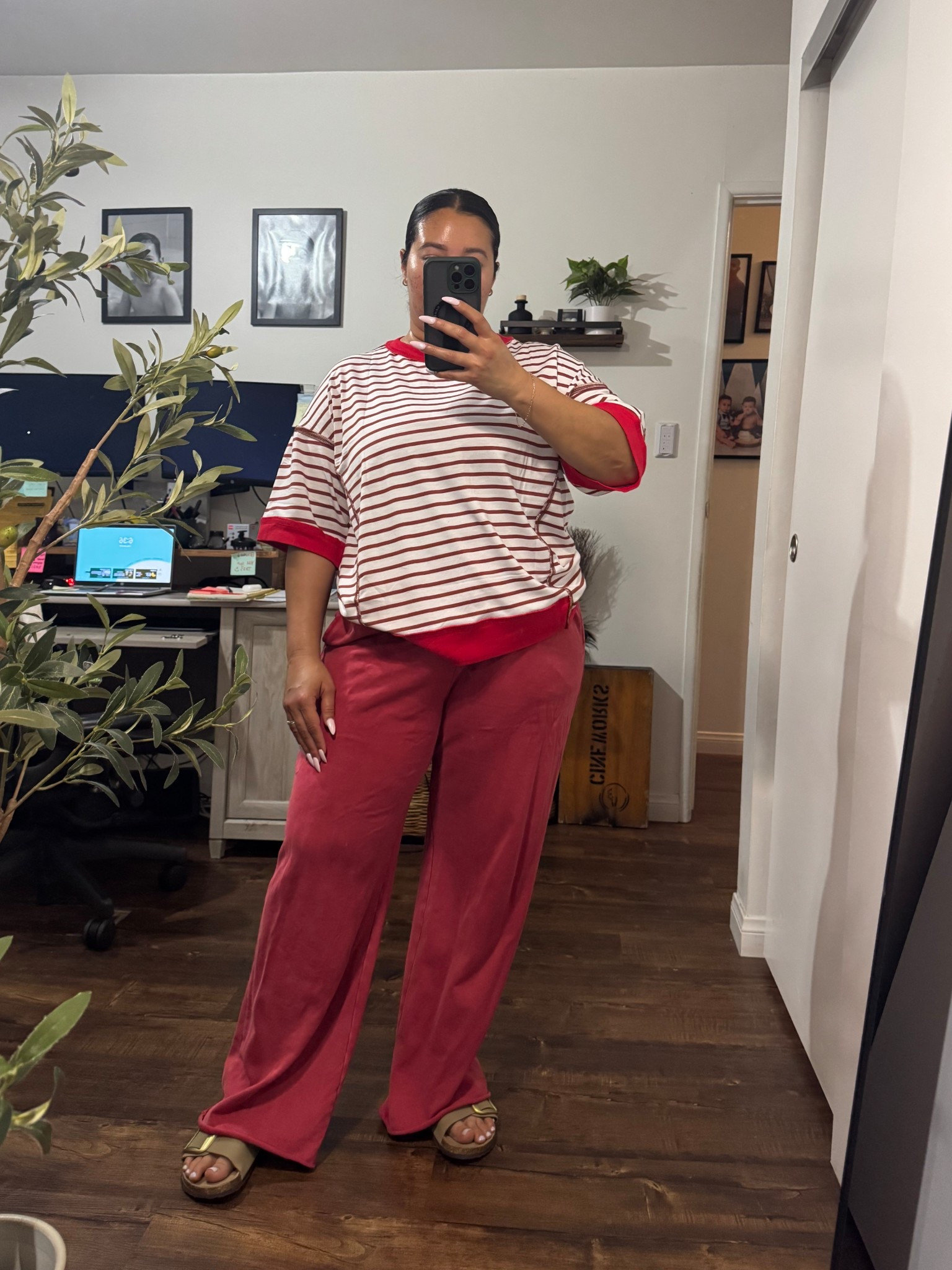 Easy casual outfit I’m wearing as a midsize mom. 

Striped shirt - large/ runs big / loose fit/ good quality/ fabric 

Pants -large- from my matching set (gap)/ tummy friendly / elastic waistband

Spring outfit 
Amazon outfit 
Midsize outfit 
Midsize fashion
Mom outfit 
WFH outfit 
Oversized tee
Tummy flattering pants 
Striped shirt 
Casual outfit  

#LTKMidsize #LTKmomlife #LTKootd #LTKmomlife #LTKMidsize #LTKootd