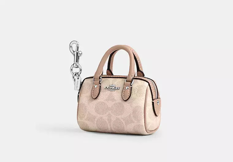 Mini Rowan Bag Charm In Signature Canvas | Coach Outlet US