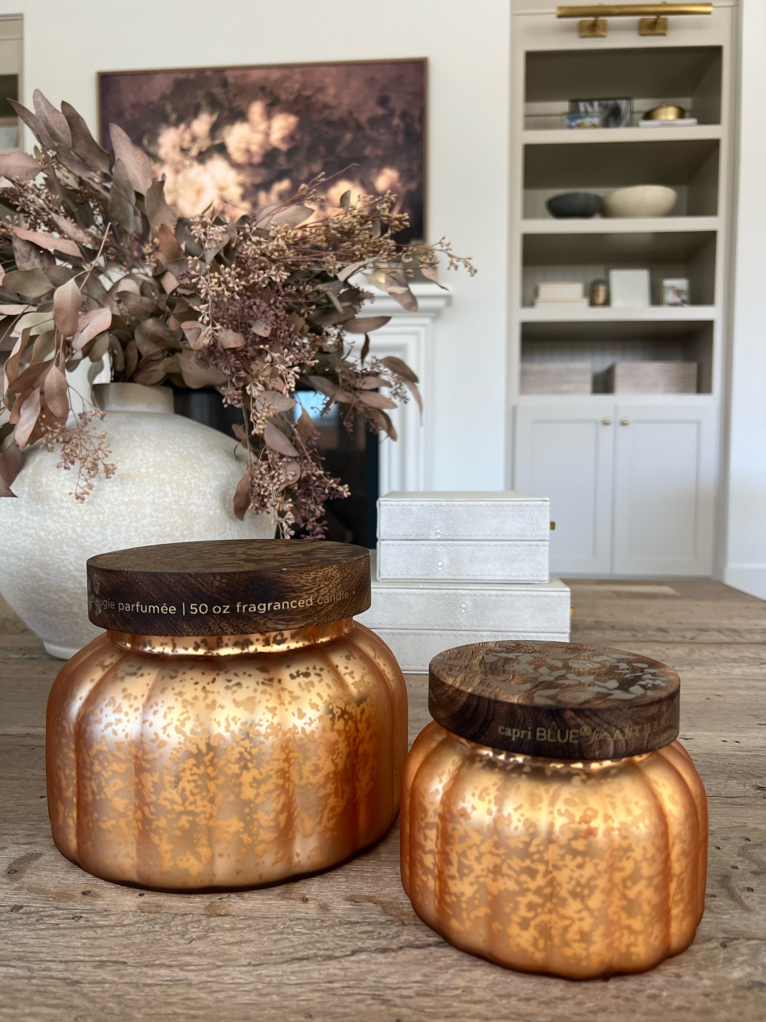 My favorite season is here 🍂🍁 which means I am taking out my favorite candles! These pumpkin clove candles are not only beautiful (and so cute with their pumpkin shape) but they also smell amazing! Love these so much I bought the larger size also which makes for a great fall decor piece for the coffee or foyer table. 

#LTKhome #LTKHalloween #LTKSeasonal
