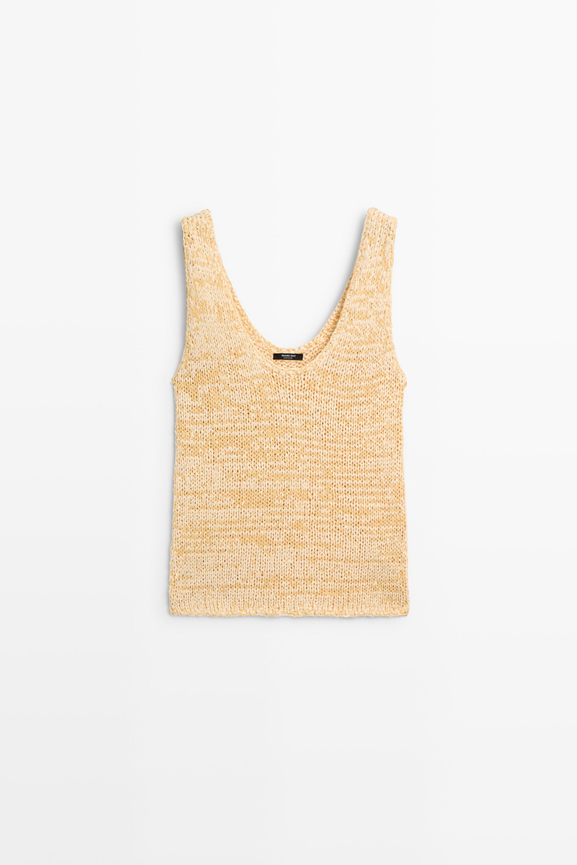 ROUND NECK KNIT TOP | Massimo Dutti UK