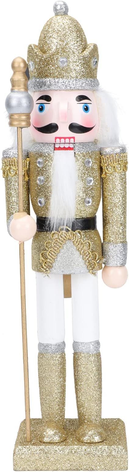 PRETYZOOM Christmas Nutcracker Ornaments 12" Wooden Nutcracker Soldier Figure Decor Christmas Dec... | Amazon (US)