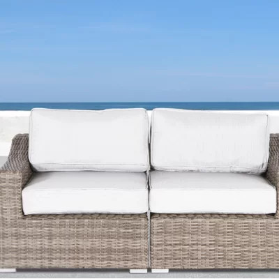 Dayse Fully Assembled 66" Wide Outdoor Wicker Loveseat with Cushions | Wayfair North America
