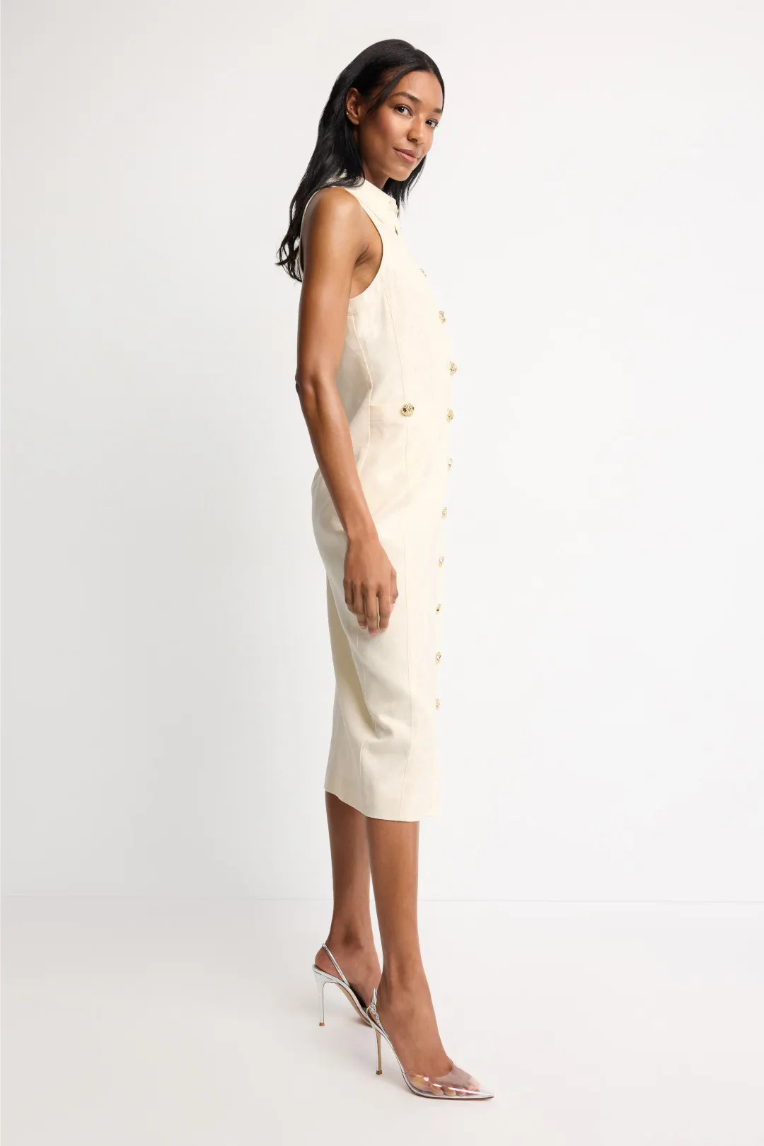 Button Front Racer Midi Dress | Rent the Runway