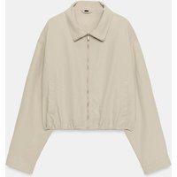 Zara - Technical Fabric Jacket - Straw - M - Woman | Zara US