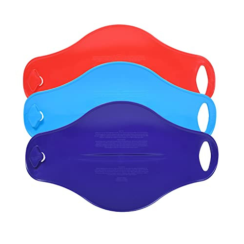 Superio Snow Sled Board for Kids and Adults, Connectable Plastic Snow, Sand and Grass Group Fun Slider (Red, Blue, Purple (3 Pack)) | Amazon (US)