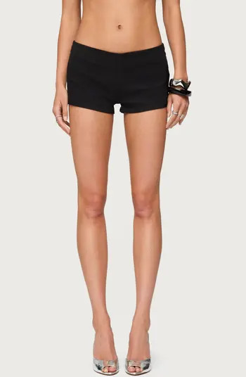 EDIKTED Dinah Low Rise Denim Micro Shorts | Nordstrom | Nordstrom