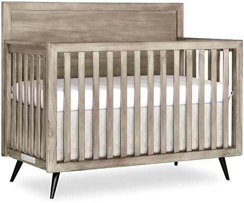 Evolur Stilnovo Mid Century 4-in-1 Convertible Crib in Windsor Oak Grey, Greenguard Gold Certifie... | Amazon (US)