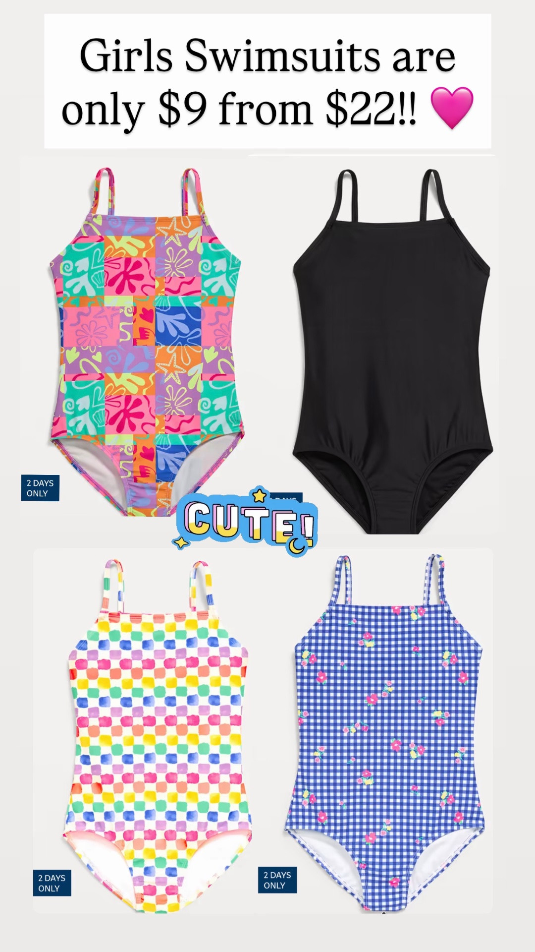 Swimsuits for girls are $9 right now

#LTKKids #LTKSaleAlert