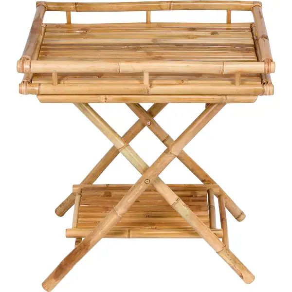 Bamboo Butler Table With Removable Serving Tray | Bed Bath & Beyond