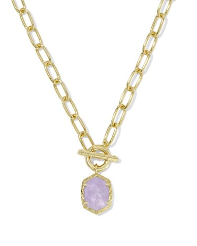 Kendra Scott Daphne Link Chain Necklace, Gold Plated Brass, Amethyst, Fashion Jewelry for Women | Amazon (US)