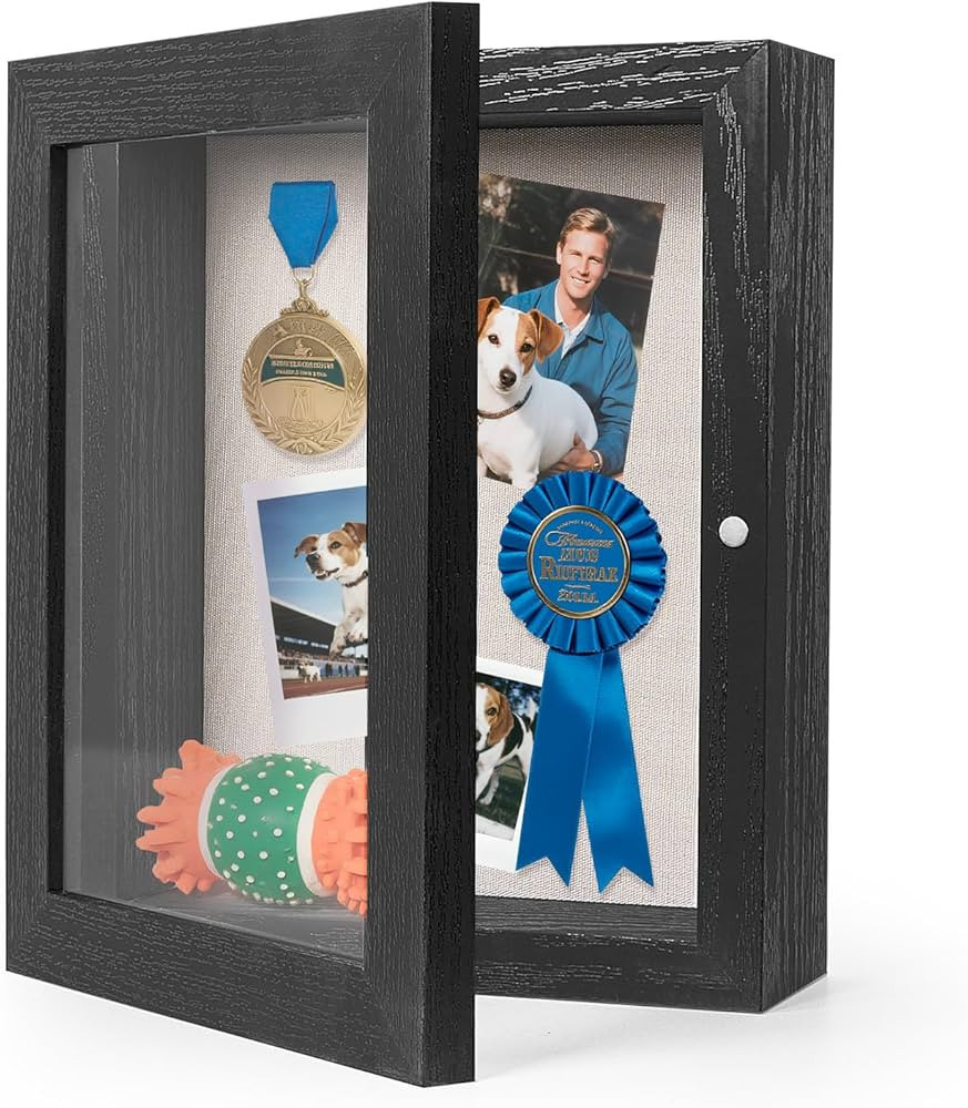 HOUSE DAY Shadow Box Frame 8x10, Front Open Magnetic Shadow Boxes Display Cases with Linen Back, ... | Amazon (US)