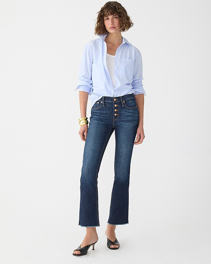 9" demi-boot crop jean in Dark Worn wash | J. Crew US
