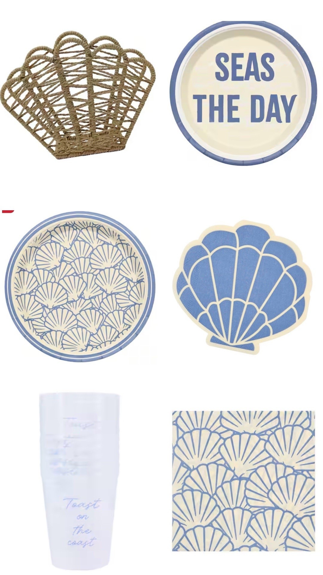 Under $10 coastal party supplies, nautical outdoor summer entertaining