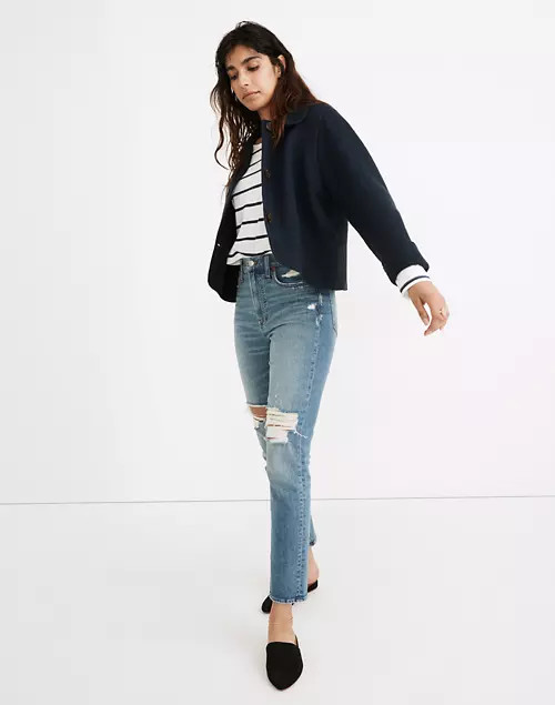 Edenton Boiled Wool Sweater Jacket | Madewell