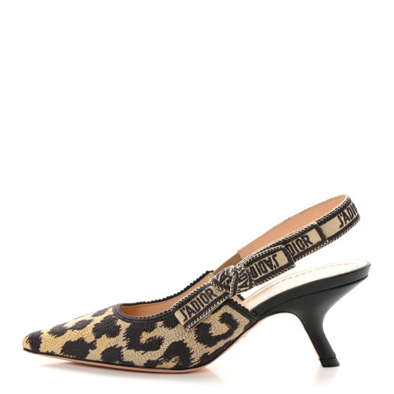 Mizza Cotton Ribbon Embroidered J'Adior Slingback 65mm Pumps 37 Beige | FASHIONPHILE (US)