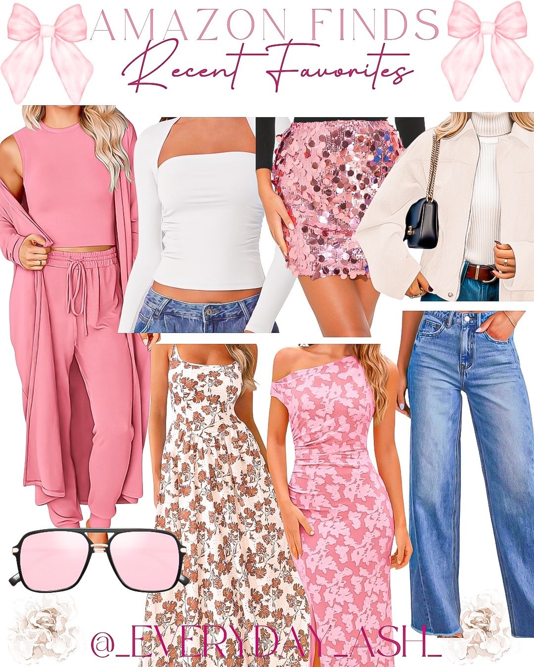 Amazon - recent favorites 🩷🎀

Amazon fashion, pink fashion, two piece set, sparkle skirt, spring jacket, jean, spring dress, wedding guest dress, sunglasses 

#LTKgrwm #LTKValentine #LTKootd