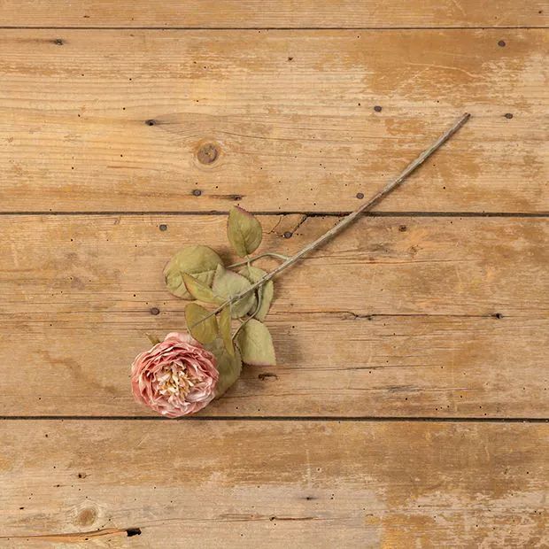 Dried Dusty Pink Rose Decorative Spray Set of 6 | Antique Farm House
