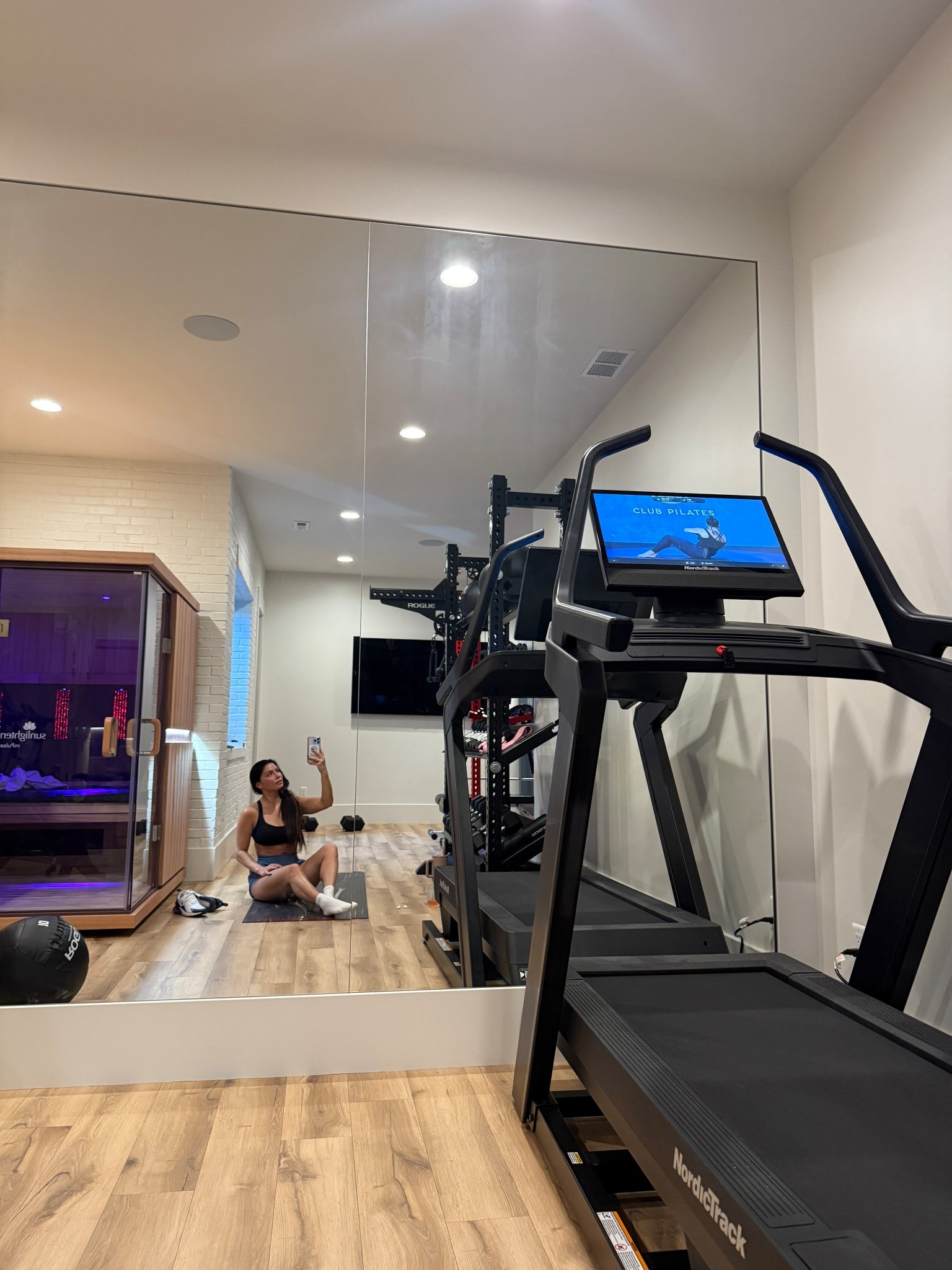 Home gym sesh! Linking my favorite workout clothes. These shorts are super comfy! 

#LTKActive #LTKfitnessgoals #LTKHome