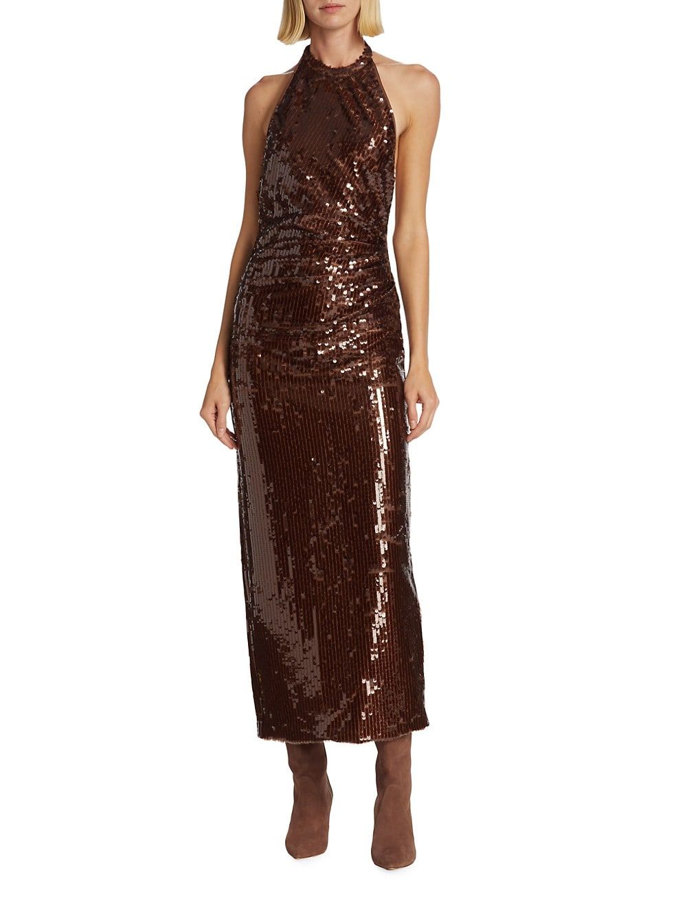 Ronny Kobo Alix Sequined Halter Gown | Saks Fifth Avenue