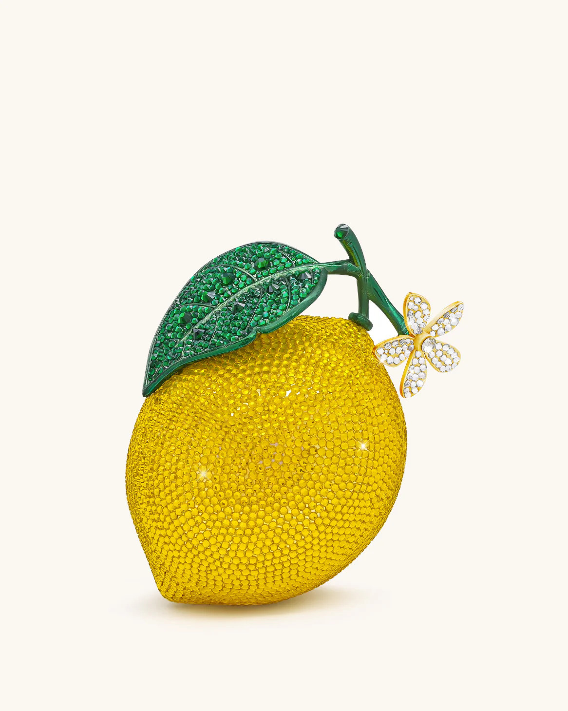 Lemon-Inspired Rhinestone Clutch - Yellow | JW PEI US