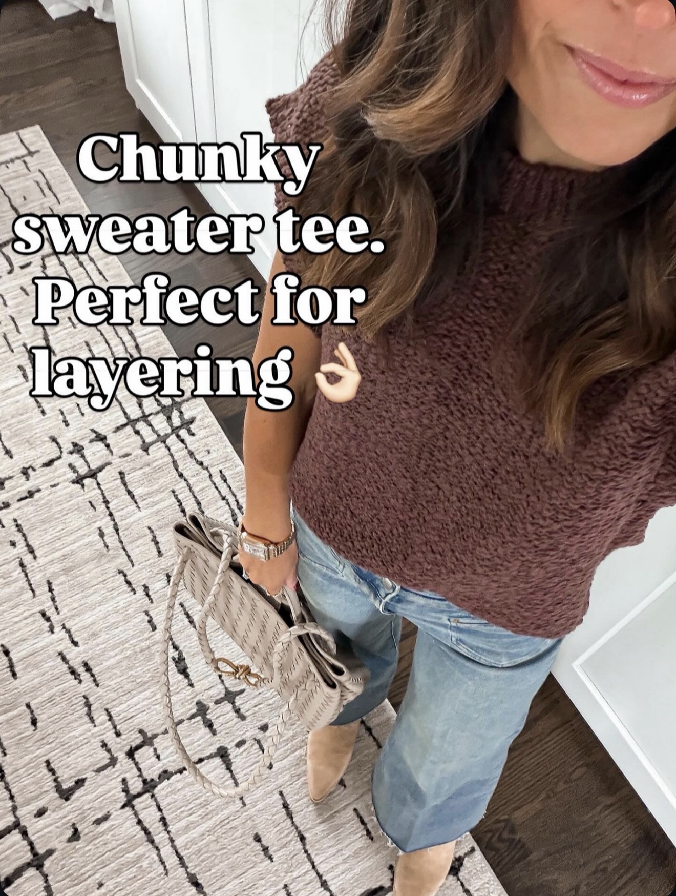 Chunky knit sweater tee 👏 great for layering now + on its own later. Wearing size xsmall — perfect for thanksgiving 🤎

#LTKCyberWeek #LTKootd #LTKHoliday