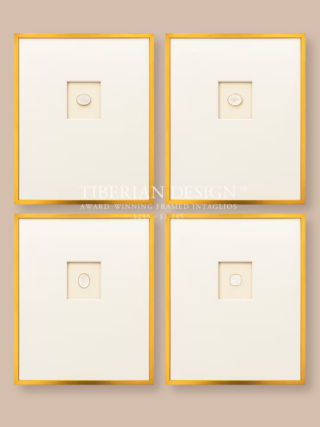 Set of Four Neo-classical Framed Intaglios  Single Intaglio - Etsy | Etsy (US)