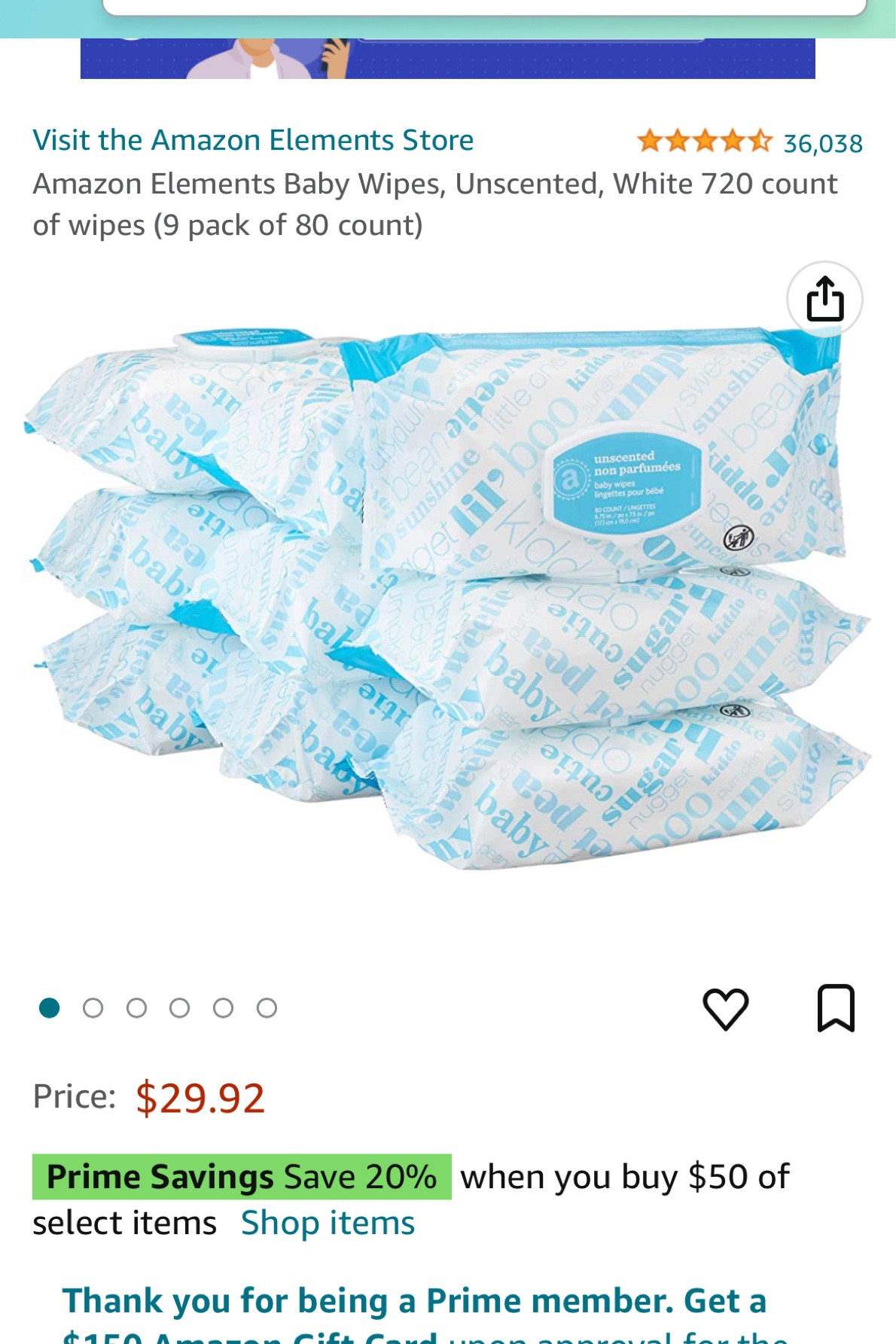 Amazon baby supplies on sale! 20% off when you spend at least $50 on qualifying products.

#LTKfit #LTKfamily #LTKsalealert