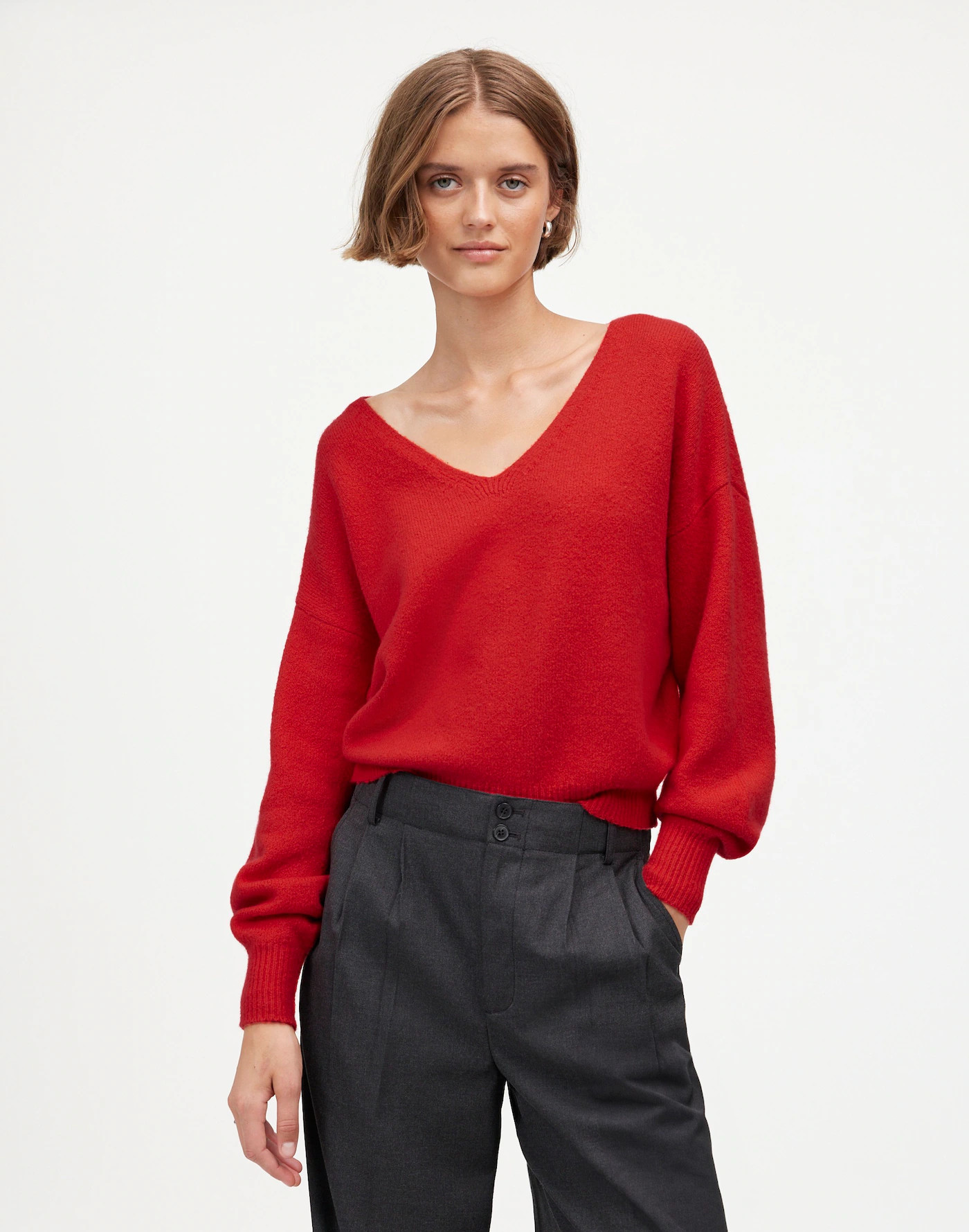 Wedged V-Neck Sweater | Madewell | Madewell