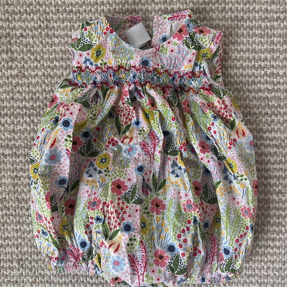 bella bliss Floral Smocked Bubble Dress in White, Pink, Yellow, Blue, Green | Poshmark