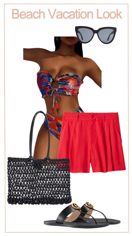 My cute swim look for our vacation includes an Amazon swimsuit and linen shorts! 

#LTKStyleTip #LTKFindsUnder50 #LTKSwim