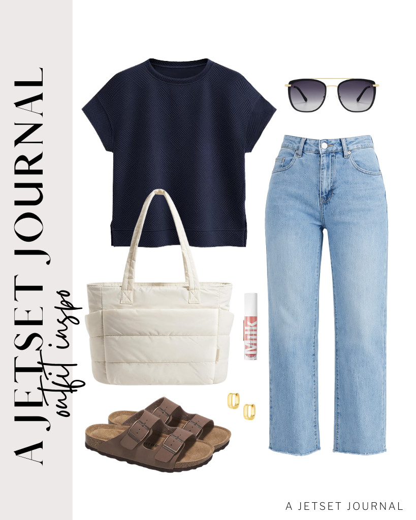 Our last outfit is a short-sleeve top and GRAPENT jeans combo with flat sandals from Project Cloud. You’ll love how this BAGSMART tote bag goes well with this fit. Remember to wear your SOJOS sunnies.

#LTKSeasonal #LTKSaleAlert #LTKTravel
 

 