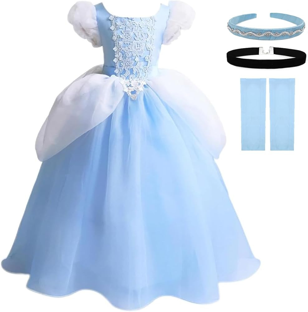 TYHTYM Princess Costumes Little Girls Dress Up Cosplay Fancy Halloween Christmas Party 2-11T | Amazon (US)